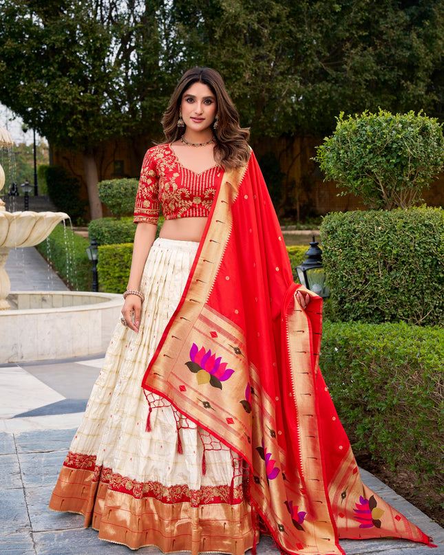 WMN 2022 Silk Paithani Zari Weaving Designer Lehenga Choli