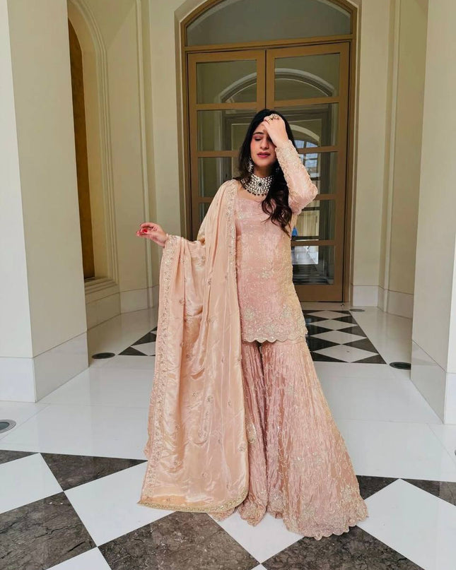 Deepika 5977 Silk Thread Sequnce Eid Special Sharara Suit