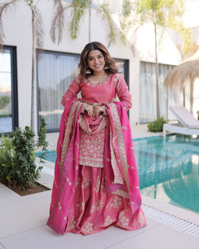 Mohini 9320 Fendi Crush Embroidery Eid Special Sharara Suit