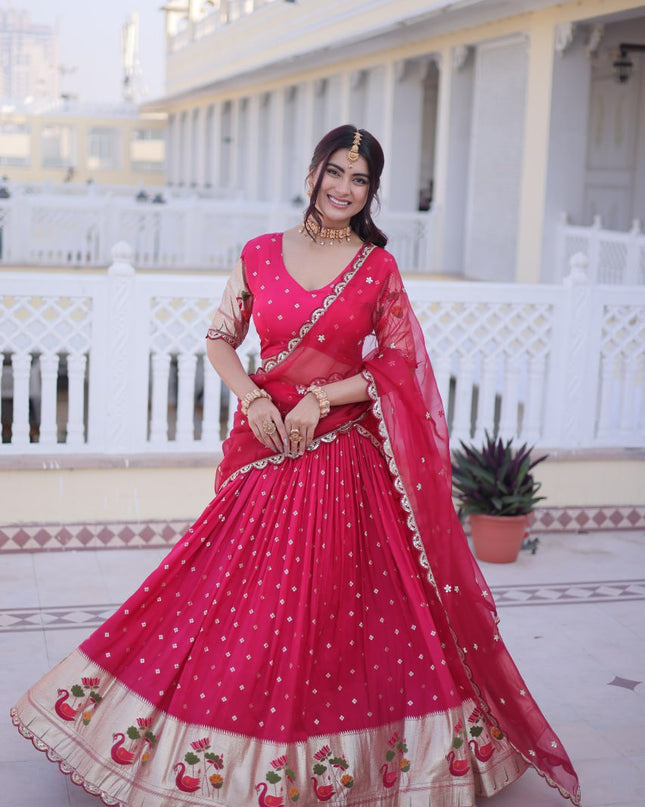 Mohini 7162 Pink Dola Silk Festive Lehenga Choli