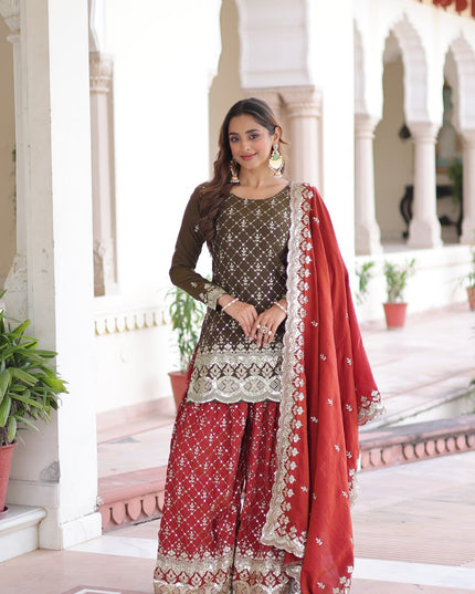 Moni 1226 Vichitra Silk Designer Eid Special Sharara Suit