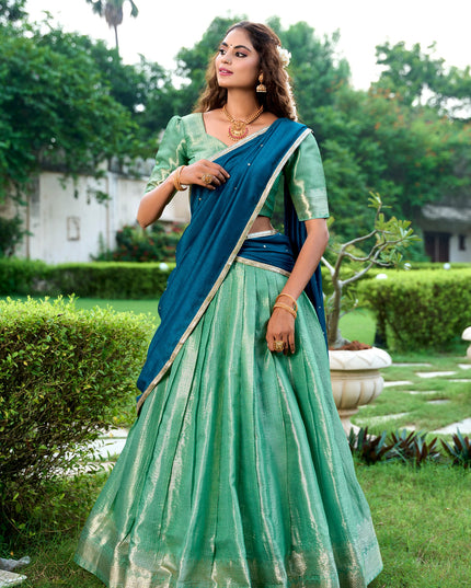 WMN 2003 Kanchipuram Silk South Style Lehenga Blouse 2026