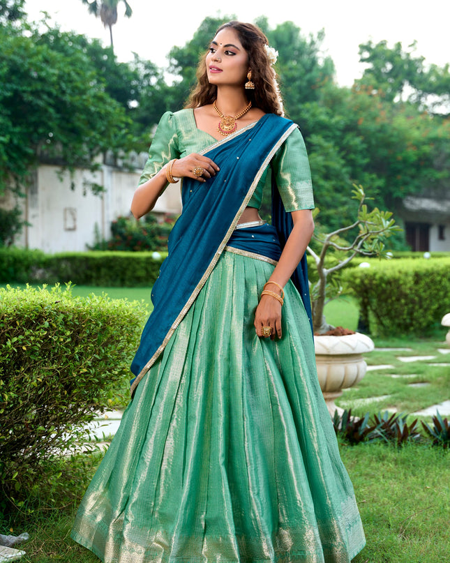 WMN 2003 Kanchipuram Silk South Style Lehenga Blouse 2026