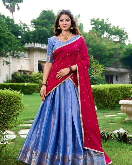 WMN 2003 Kanchipuram Silk South Style Lehenga Blouse
