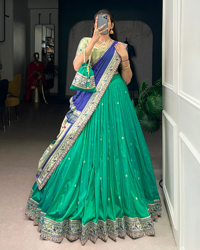 WMN 2030A Soft Silk Paithani Lehenga Choli Online Shopping