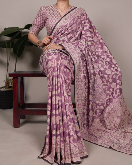 WMN 8004 Cotton Silk Flower Printed Saree Wholesale Market
