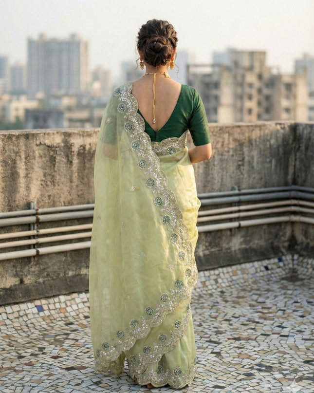 Kusum 812 Gold Crush Thread Work Party Wear Saree