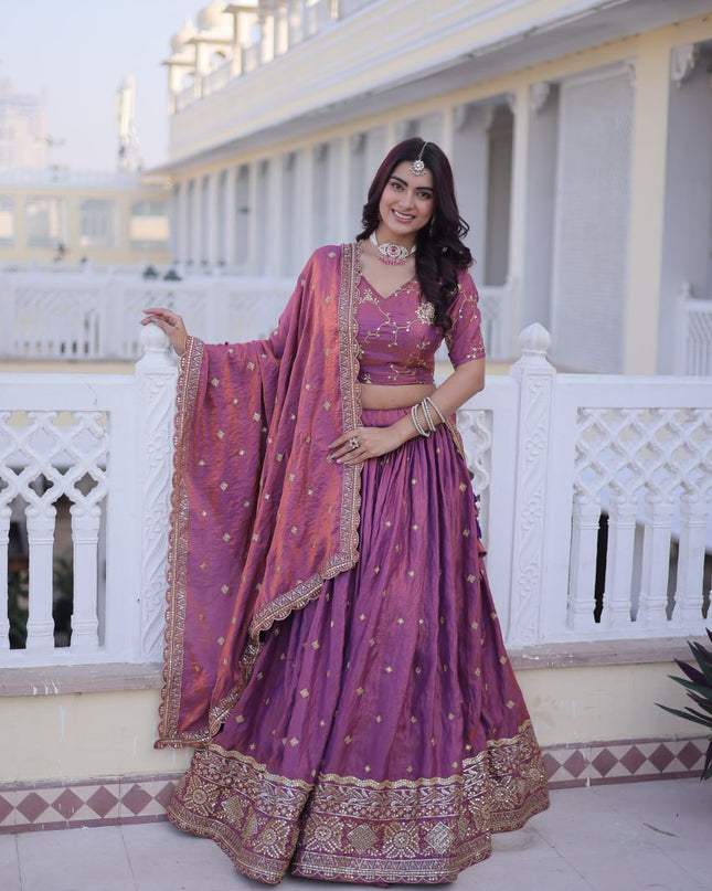 Moni 5066 Silk Sequins Zari Embroidery Lehenga Choli Collection