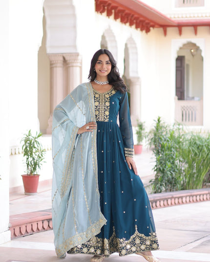 Moni 1217 Faux Georgette Designer Gown For Women