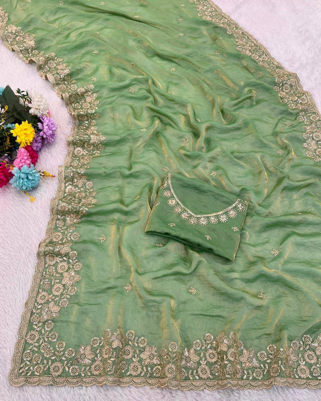 Kusum 818 Fandy Satin Designer Saree For Women