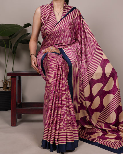 WMN 7207 Dull Satin Printed Saree Wholesale Market