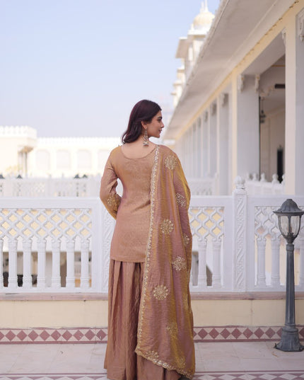 Moni 1229 Fendi Crush Embroidery Eid Special Sharara Suit