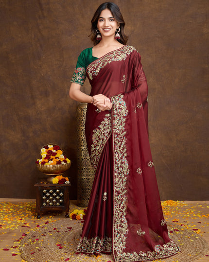 Kiara Asopalav Rangoli Silk Embroidery Wedding Saree