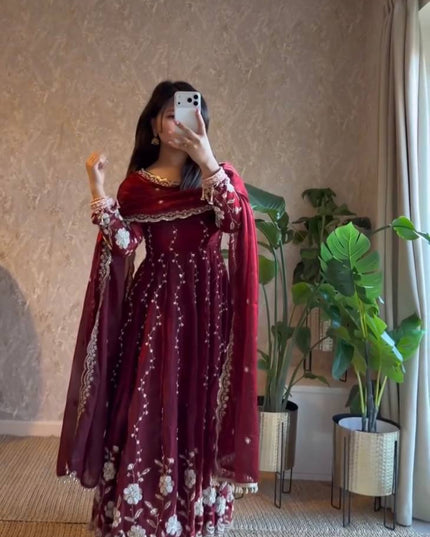 Deepika 5953 Fendy Silk Designer Festival Anarkali Suit