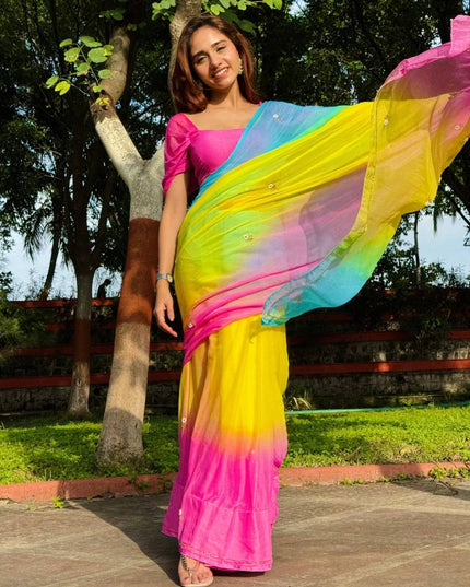 WMS Georgette Handwork Padding Saree Collection 2026