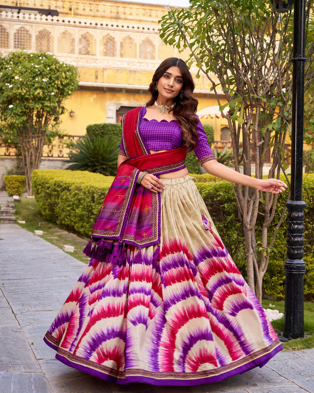 WMN 1247 Tasar Silk Designer Printed Occasions Lehenga Choli