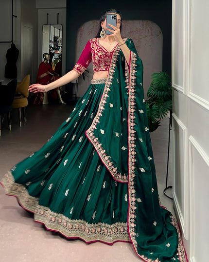 WMN 1449 Silk Satin Wedding Lehenga Choli Collection