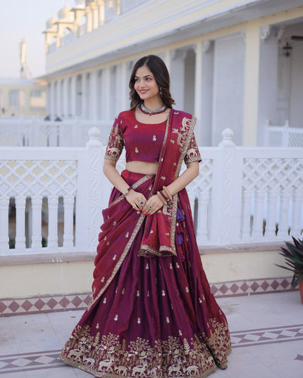 Moni 5067 Fendi Silk Designer Lehenga Choli For Wedding Function