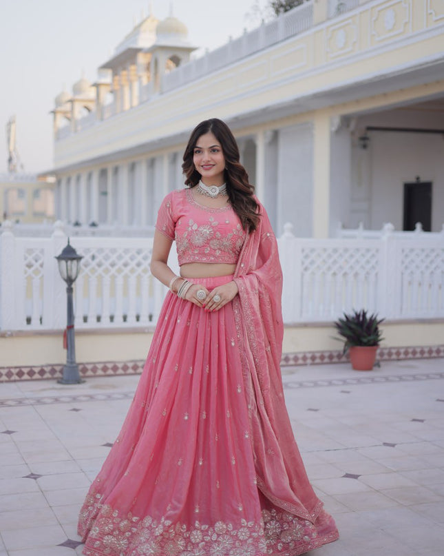 Moni 5063 Fendi Silk Heavy Work Lehenga Choli Collection