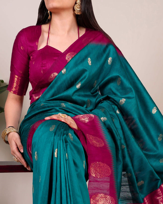 WMN 8002 Poly Cotton Zari Weaving Occasion Saree