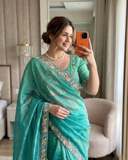Kiara Dhanlakshmi 2 Fendy Chiffon Beads Work Party Wear Saree