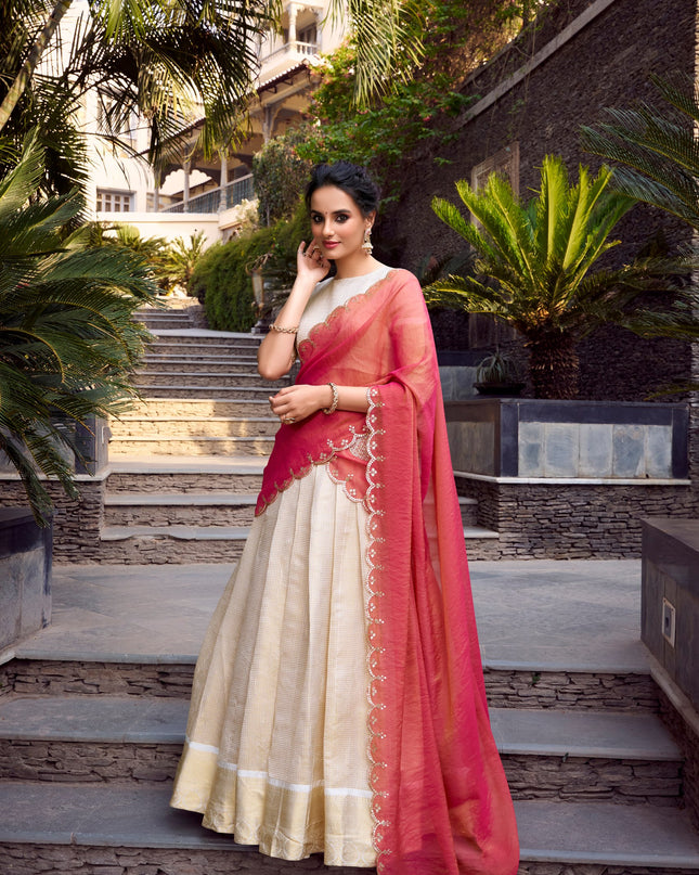 WMN 2011 Jacquard Chex Weaving Lehenga choli