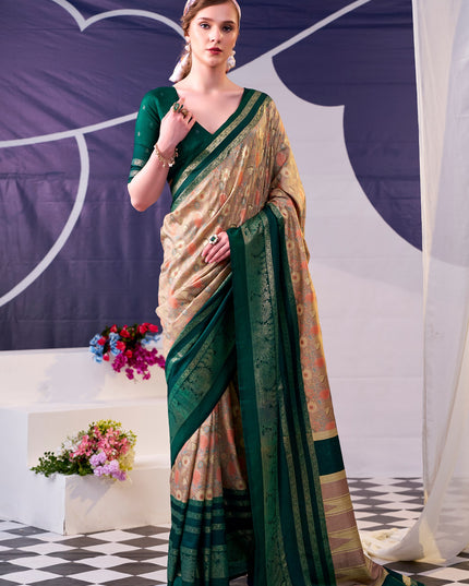 WMN 7302 Tasar Silk Floral Print Saree Collection