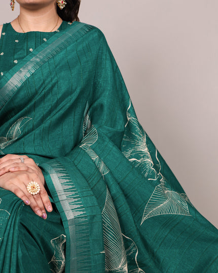 WMN 7213 Slub Silk Floral Printed Saree Collection