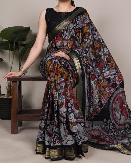 WMN 7300 Viscose Chanderi Viranshi Saree