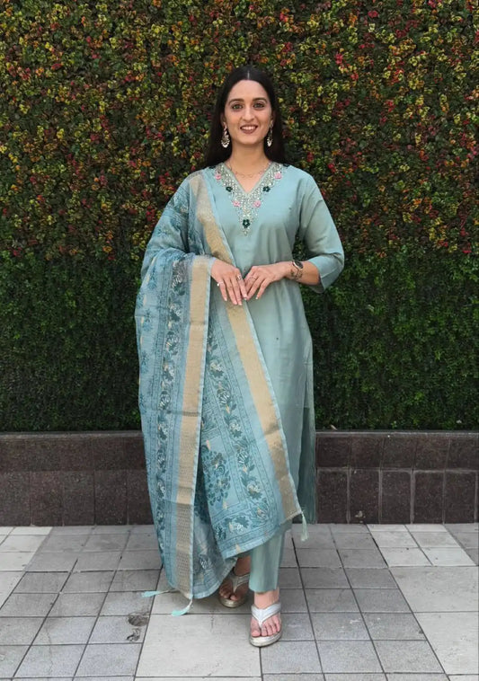 KR 366 New Heavy Redymade Kurti Pant And Dupatta Collection