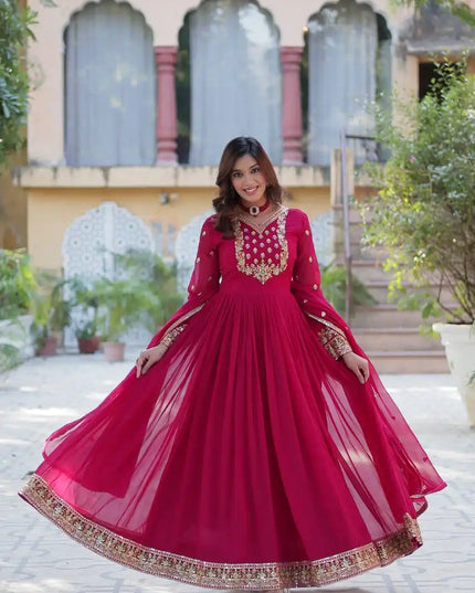 Mohini 9216 Red Color Wedding Gown With Dupatta Wholesale Collection