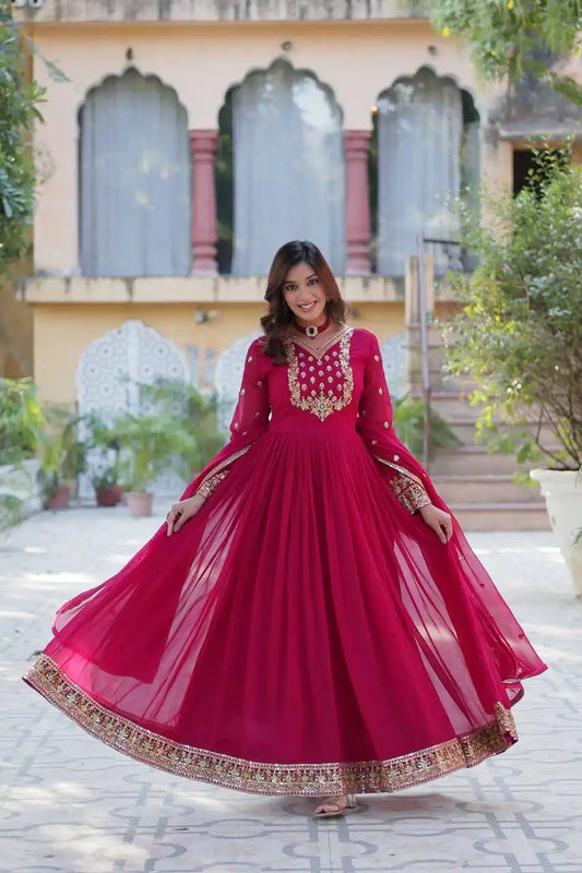 Mohini 9216 Red Color Wedding Gown With Dupatta Wholesale Collection