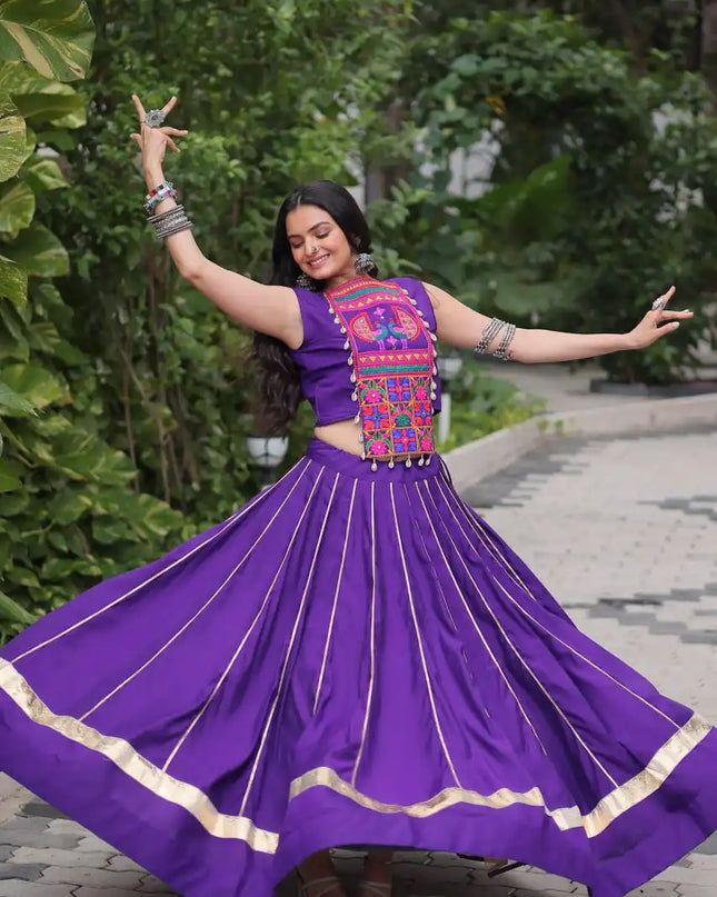 Mohini 7141 Purple Color Roman Designer Navratri Skirt Top Collection