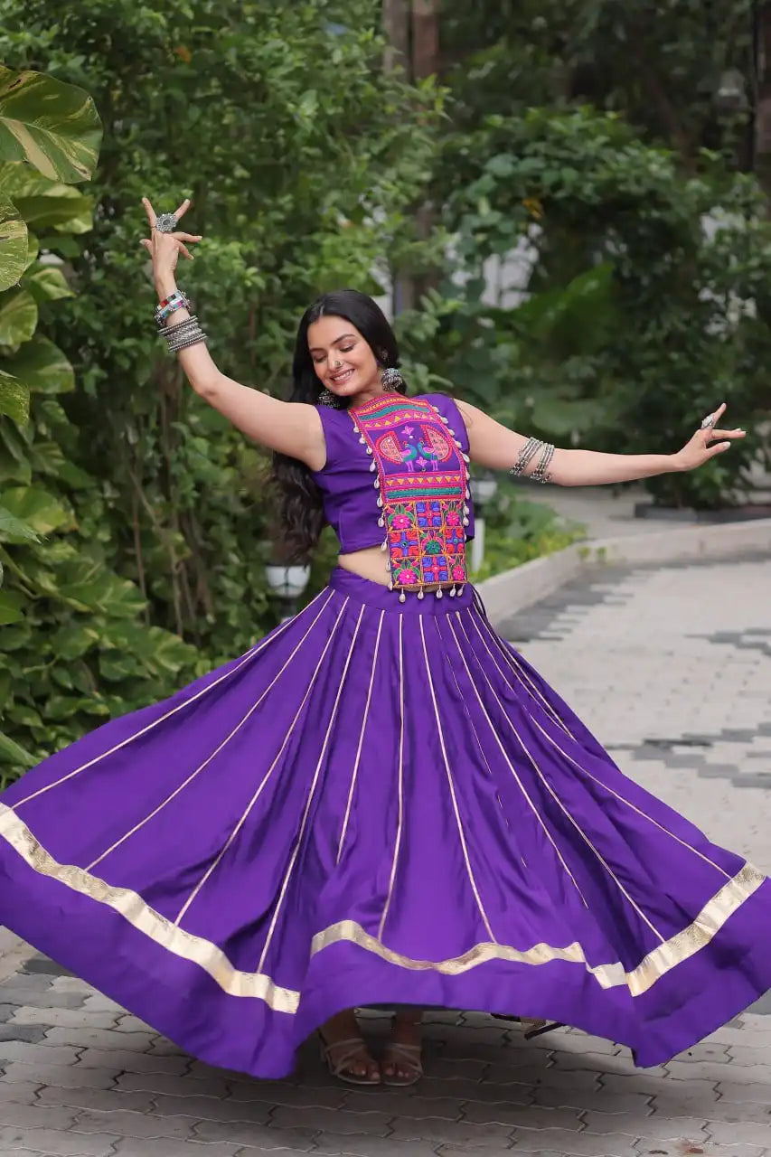 Mohini 7141 Purple Color Roman Designer Navratri Skirt Top Collection