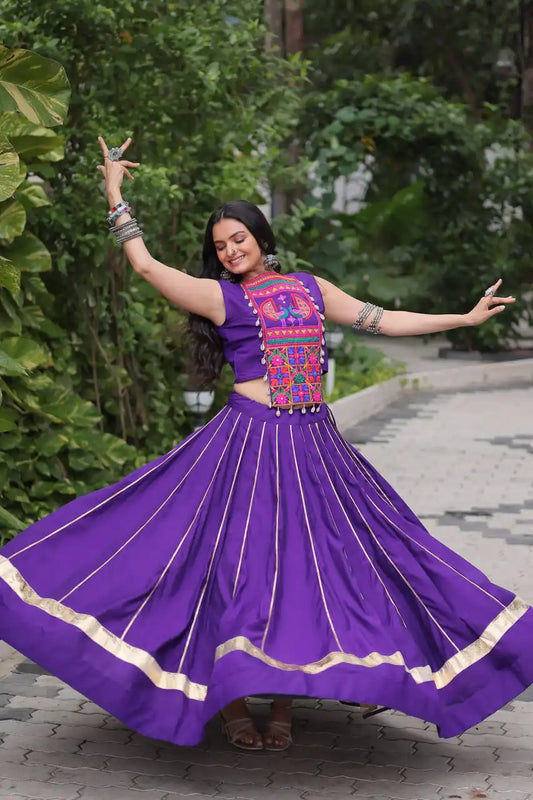 Mohini 7141 Purple Color Roman Designer Navratri Skirt Top Collection