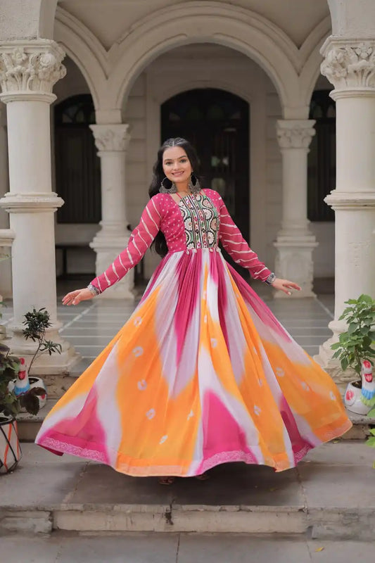 Mohini 9278 Faux Georgette Bandhej Printed Navratri Gown
