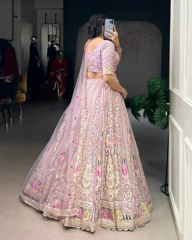WMN 1453 Net Wedding Lehenga Choli With Embroidery Collection 2025
