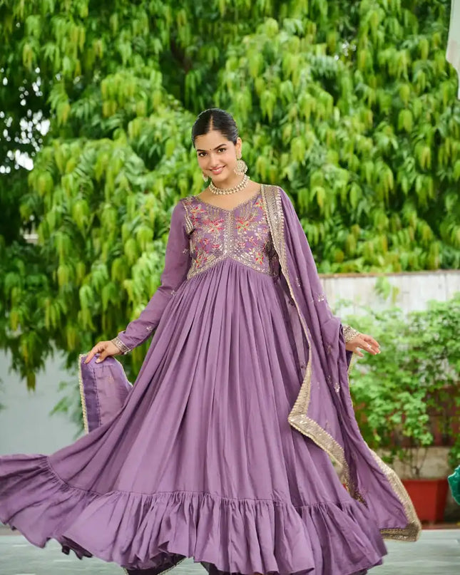 Mohini 9268 Vichitra Silk Festive Gown Dupatta Collection