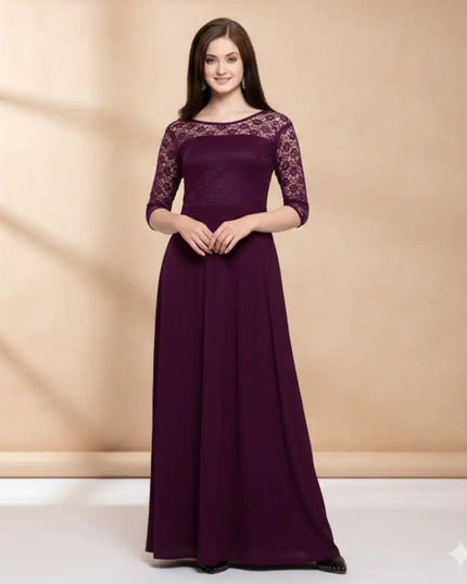 Shiv Vol 106 Georgette Plum Color Gown Collection