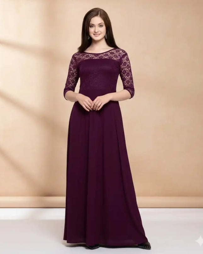 Shiv Vol 106 Georgette Plum Color Gown Collection