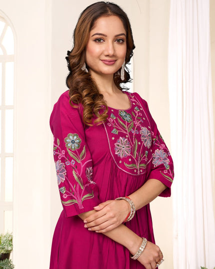 Lila 136 Rani Roman Silk Anarkali Readymade Suit