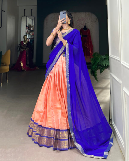 WMN 2002 Kanchipuram Zari Weaving Lehenga Choli Collection