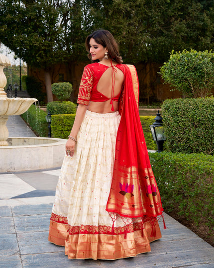 WMN 2022 Silk Paithani Zari Weaving Designer Lehenga Choli