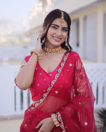 Mohini 7162 Pink Dola Silk Festive Lehenga Choli