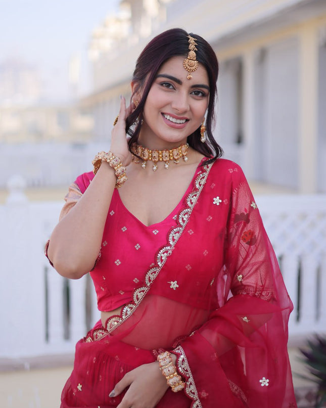 Mohini 7162 Pink Dola Silk Festive Lehenga Choli