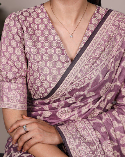WMN 8004 Cotton Silk Flower Printed Saree Wholesale Market