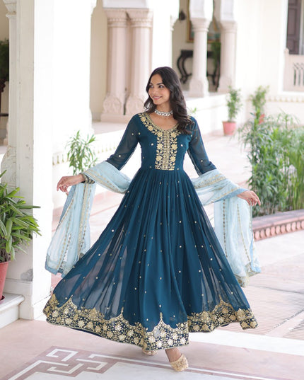 Moni 1217 Faux Georgette Designer Gown For Women
