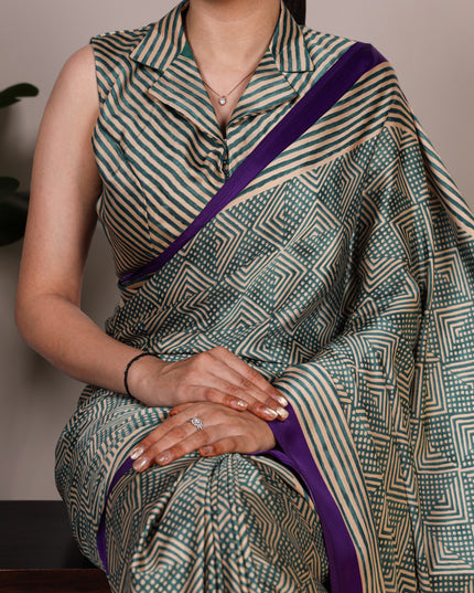 WMN 7207 Dull Satin Printed Saree Wholesale Market Surat