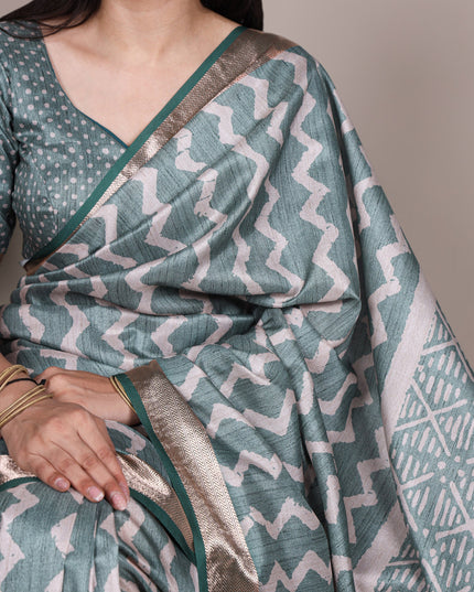WMN 7044 Tasar Silk Printed Daily Wear Saree