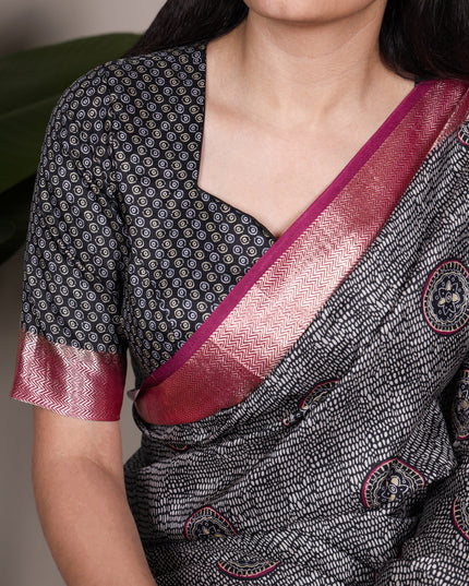 WMN 7044 Tasar Silk Printed Saree Daily Wear Collection